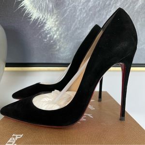 Christian Louboutin So Kate 120 black suede